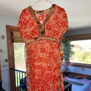 Anthropologie Odille silk dress size 4